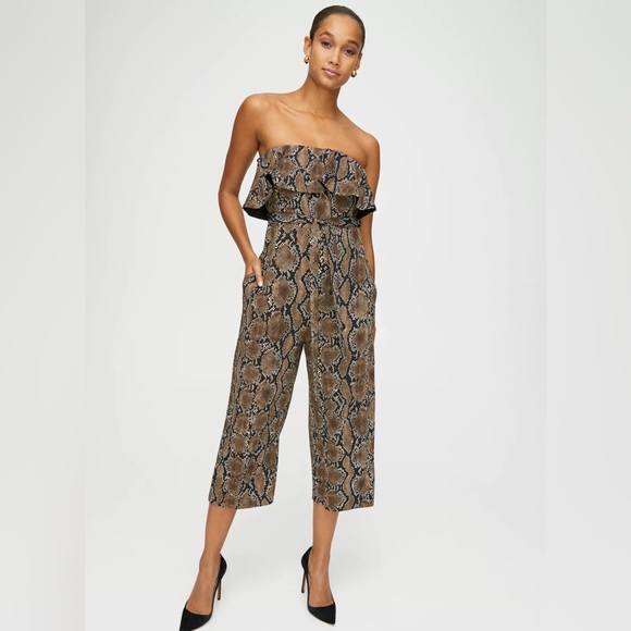 Babaton flutter jumpsuit white - Picture 1 of 4